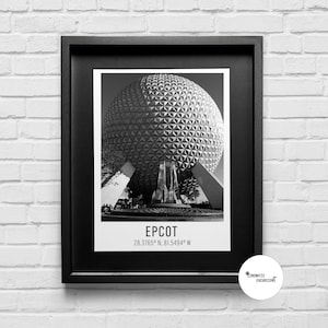 WDW Travel Print | WDW Poster | Spaceship Earth | Wall Art | Travel Decor |