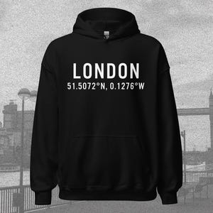 Black Unisex NYC Hoodie, New York City Sweatshirt, Travel