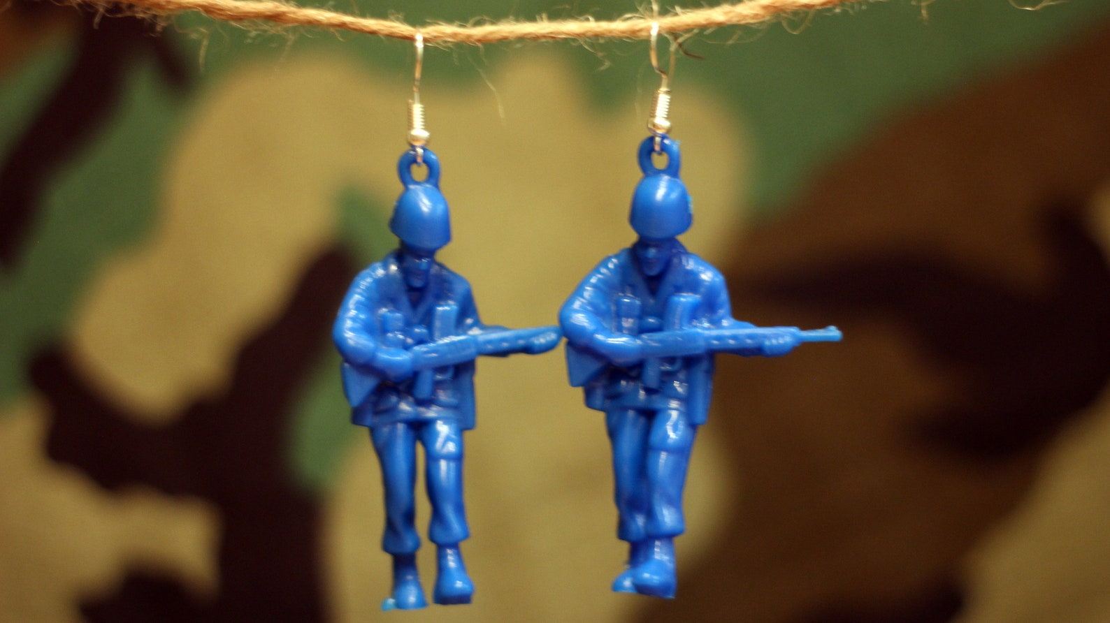 Army Men Dangle Earrings Etsy