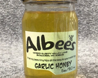 Garlic Honey/Chrysalis Purple Garlic Infused Honey/Neat/Excellent Immune Boost