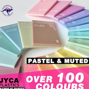 PASTEL COLOUR Acrylic Sheet Muted Greyish Perspex Sheet Morandi Colour Panel Pale Colours Low Saturation Colours 【Best Price】 Free Post