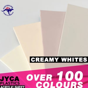 CREAMY Acrylic Sheet Skin Tone Perspex Panel Creamy White Colour Beige Latte Peach Vanilla Colour 【Best Price】Free Post