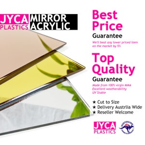 Mirror Acrylic Sheet Perspex Sheet Panel 【Silver | Gold | Rose Gold】 FREE POST