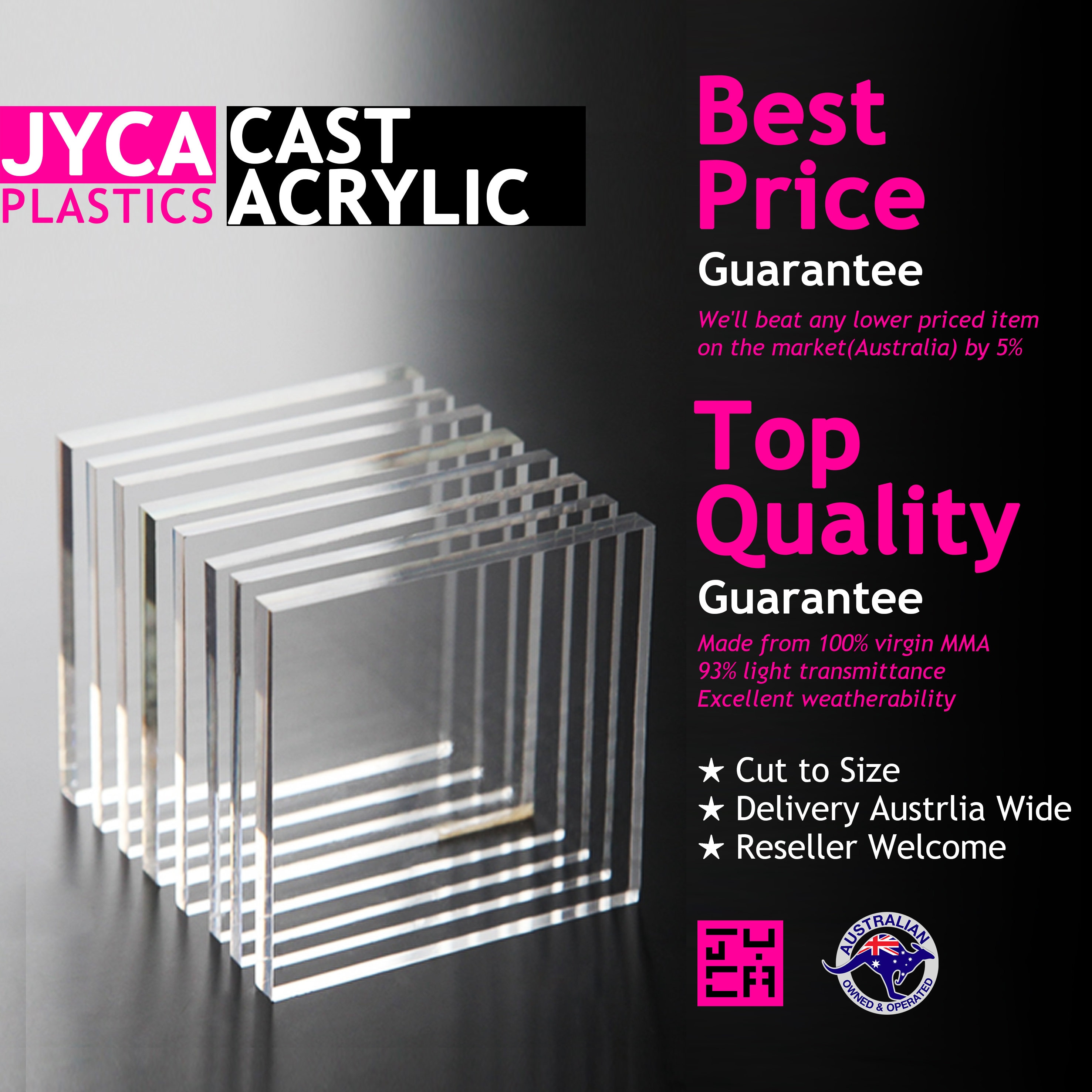 CLEAR Acrylic Perspex Sheet 110mm Thick FREE POST Etsy Australia
