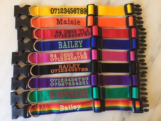 etsy dog collar with name