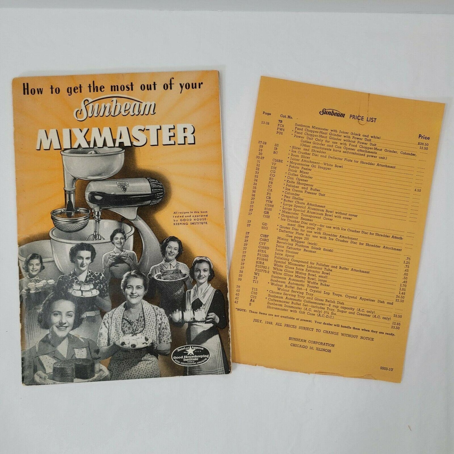 Sunbeam Mixmaster Manuals 1950 1947 1936 Collection Set of 3 Etsy