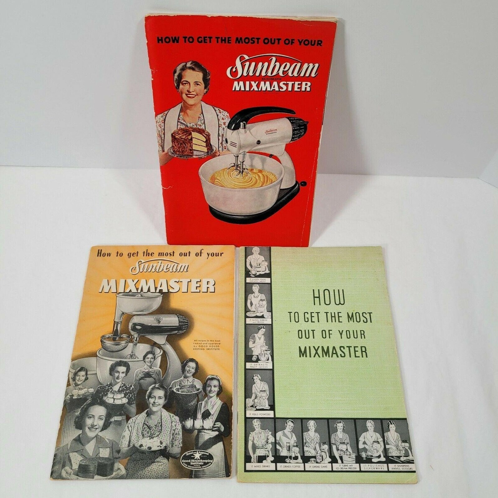 Sunbeam Mixmaster Manuals 1950 1947 1936 Collection Set of 3 Etsy