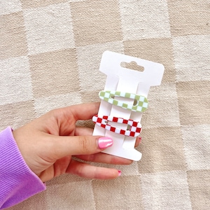 Checkered Barrettes!