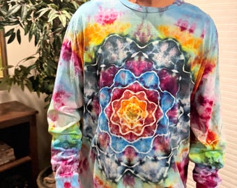 Rainbow mandala long sleeve tshirt XL