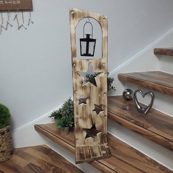 Advendszeit kommt.Weihnachten Holz Deko mit 60 LED Lichterkette