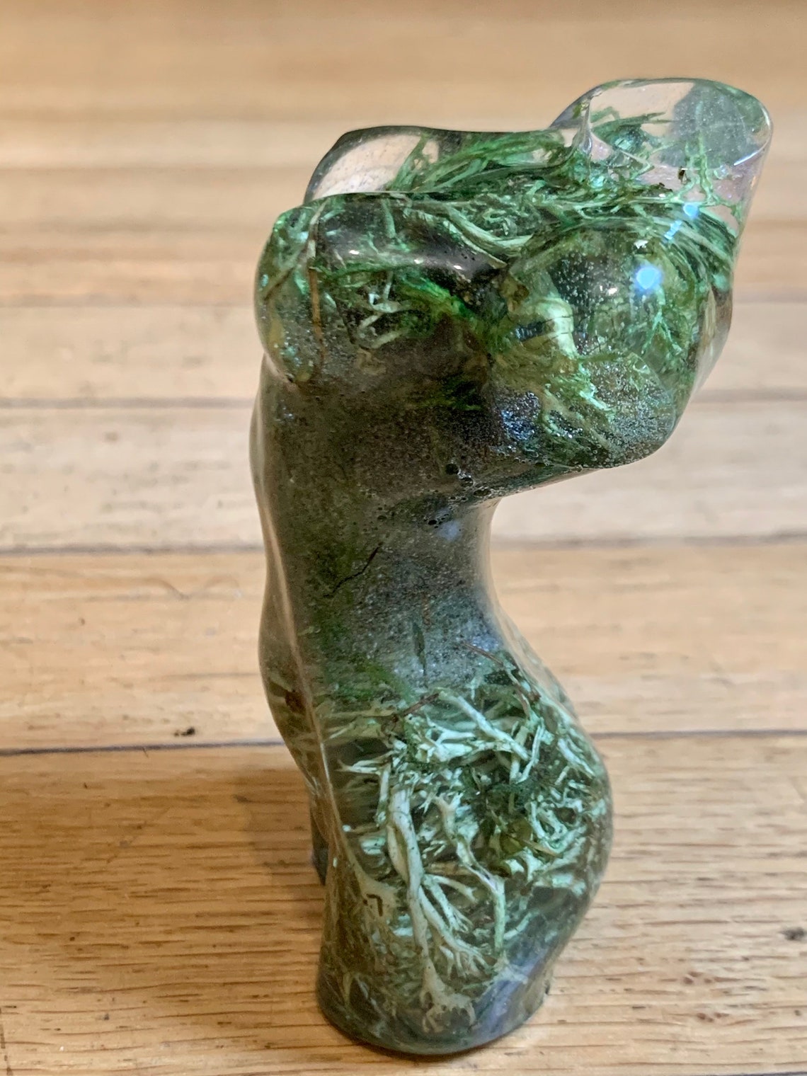 Moss Goddess Statue Figurine Etsy