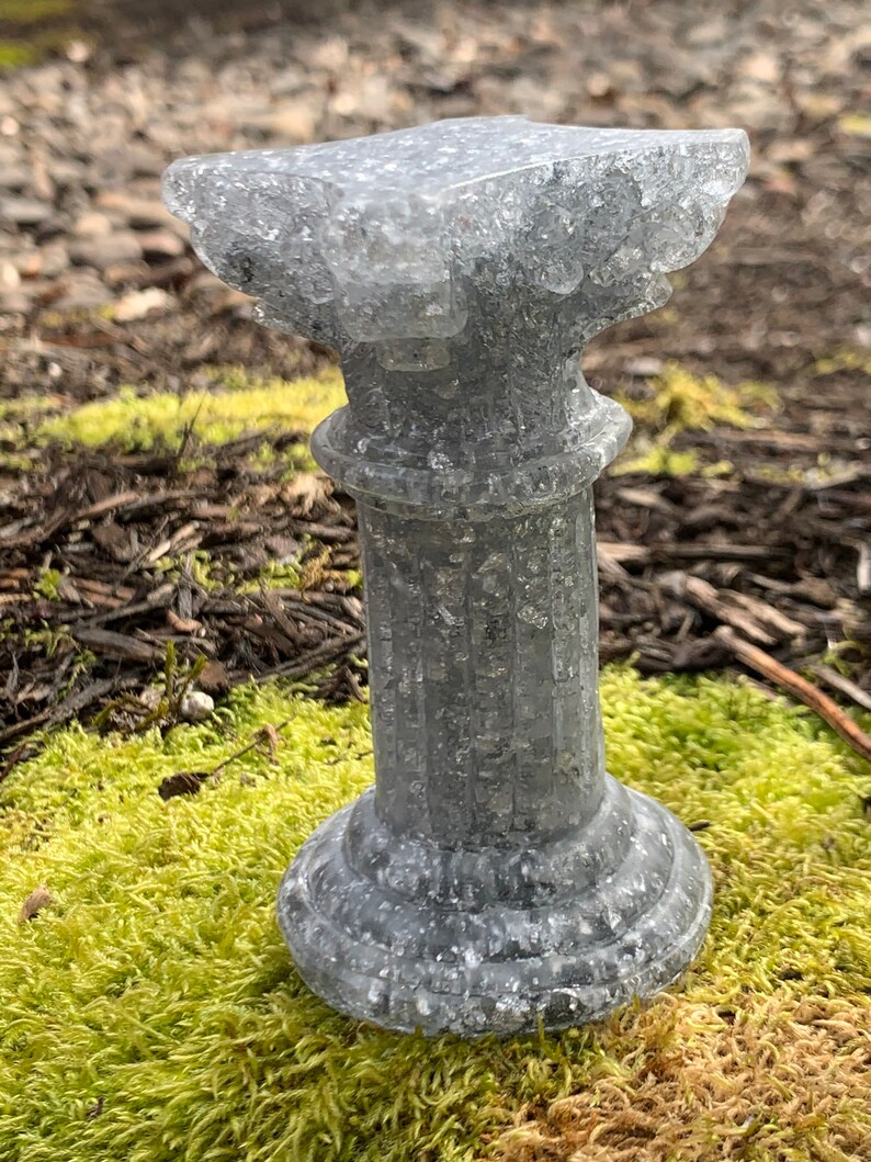Silver Greek Pillar Column Stand Etsy