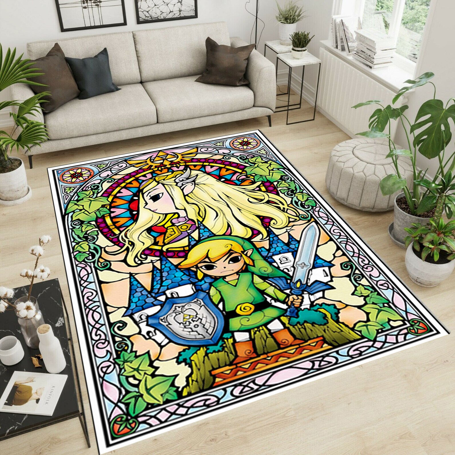 The Legends Of Zelda Area Rug Zelda Game Glass Rug Retro Etsy