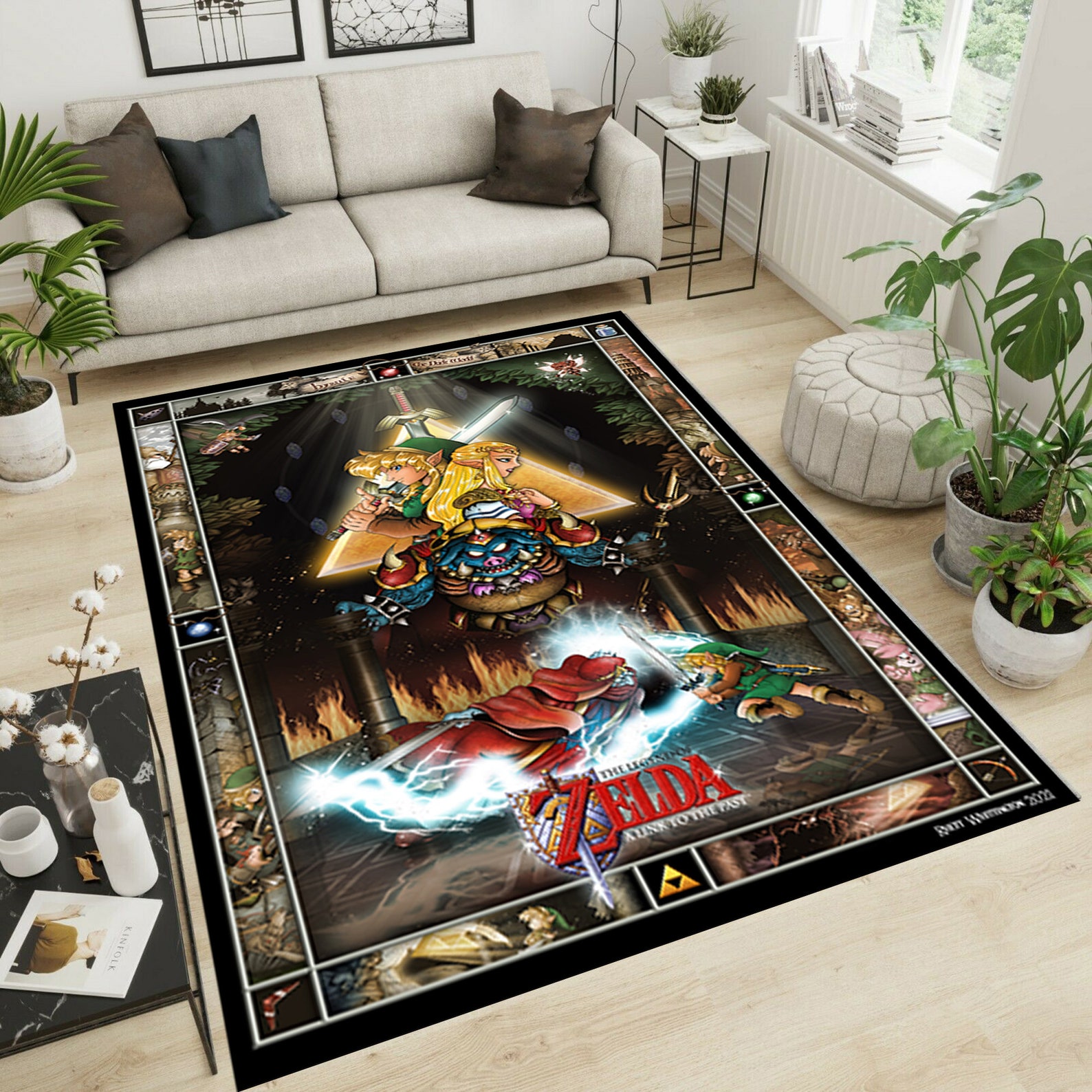 The Legends of Zelda Area Rug Zelda Heroes Game Rug Retro Etsy