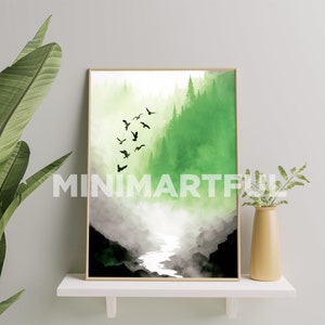 Aromantic Art Print, Aromantic Poster For Home Decor, Aromantic Flag Painting, Aro Aromantic Watercolor Pride Gift