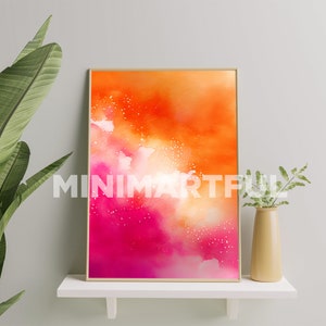 Lesbian Pride Flag Art Print, Lesbian Wall Art Poster, Subtle Lesbian Painting, Lesbian Pride Gift