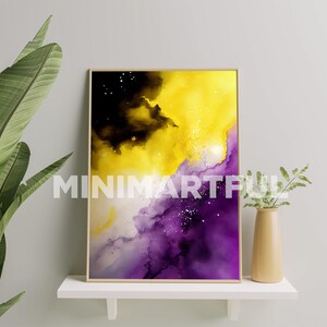 Subtle Nonbinary Flag Art Print, Non binary Wall Art Poster, Nonbinary Painting, Non binary Pride Gift, Nonbinary Art Print