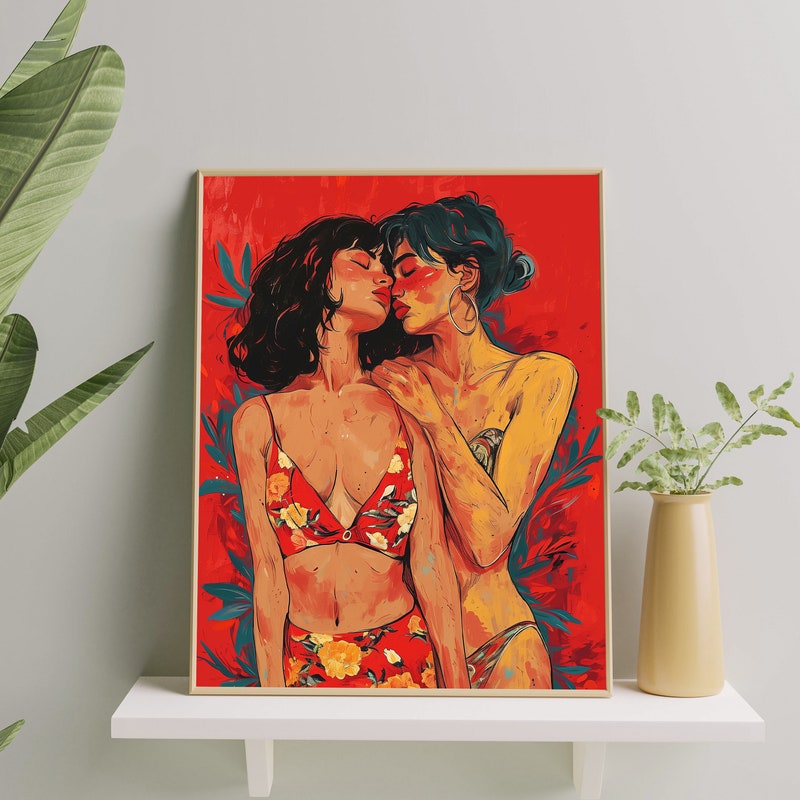 Sensual Lesbian Wall Art - Etsy