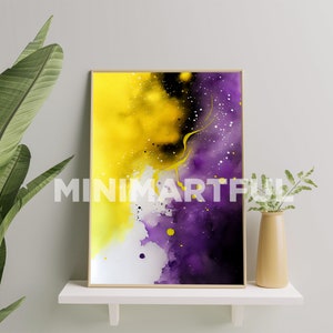 Nonbinary Pride Flag Subtle Art Print, Non binary Marble Wall Art Poster, Nonbinary Painting, Non binary Pride Gift, Nonbinary Art Print