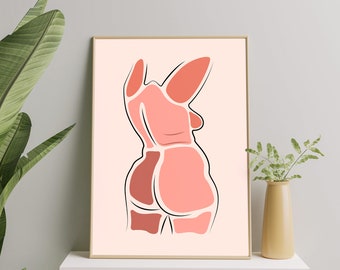Frau Körper Positiver Art Print, Curvy Woman Art Print, Body Positivity Art Poster, Plus Size Girl Art Print