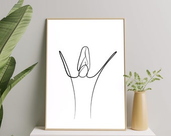 Vulva Line Art Etsy