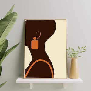 Black Woman Wall Art, Black Girl Wall Art Print, African Woman Art Poster, black woman poster, afro Girl art print, Black Woman Illustration