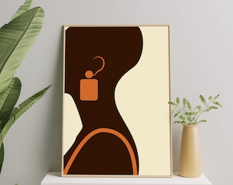 Black Woman Wall Art, Black Girl Wall Art Print, African Woman Art Poster, black woman poster, afro Girl art print, Black Woman Illustration