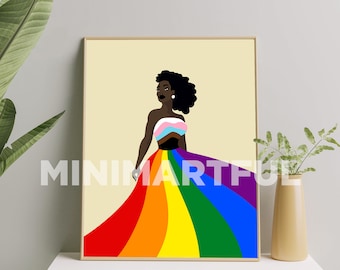 LGBTQIA Art Print, LGBT Pride Wall Art Poster For Home Decor, Lesbian Gay Bisexual Trans Queer Nonbinary Gender Fluid Pride Gift