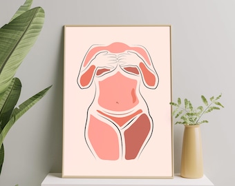 Frau Körper Positiver Art Print, Curvy Woman Art Print, Body Positivity Art Poster, Plus Size Girl Art Print