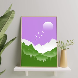 Queer Art Print, Queer Art Poster For Home Decor, Queer Flag Painting, Queer Pride Gift, Lgbt Queer Print
