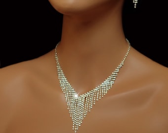 Set G, Necklace and Earring Set, Bridal, Wedding or Prom