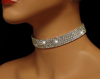 Classic Sparkle Choker, Bling Necklace