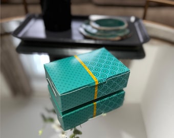 Cajas de regalo turquesa Mithai, recuerdos de boda mendhi, decoración para fiestas con temática asiática/desi, mehndi, mayonesa, sangeet, nikaah, regalo para la preboda.