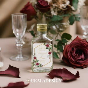 Marrone - Adesivo Zam Zam personalizzato per bottiglia d'acqua da 50 ml, personalizzato per matrimonio musulmano, Walima, bomboniere Nikah, ricordo, regalo di nozze