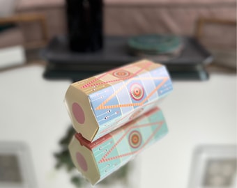 Cajas de regalo Dholki arcoíris pastel, regalos de boda Mendhi Dhol, decoración para fiestas con temática asiática/desi, mehndi, mayonesa, caja de regalo para preboda