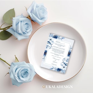 Blu - Bomboniera personalizzata/Biglietto Dua per matrimonio musulmano, Walima, Bomboniere Nikah personalizzate, Regalo di nozze Sunnah, Segnaposto per decorazioni da tavolo - A7
