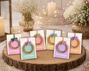 Bole Chudiyan (Pastel Colour) Bangle Cards - Mehrab-e-Gul - Mehndi, Haldi & Pre-Wedding Favour Display Cards, A7 Jewellery Gift Display,