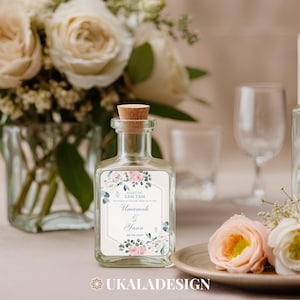 Neutre - Sticker Zam Zam personnalisé pour bouteille d'eau de 50 ml, personnalisé pour mariage musulman, Walima, faveurs Nikah, souvenir, cadeau de mariage