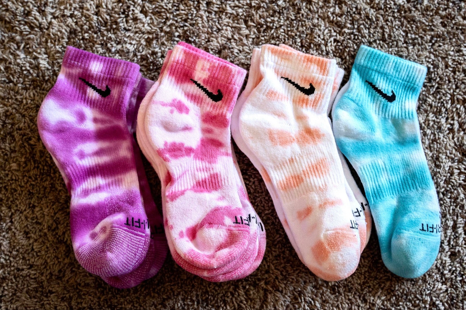 Tie Dye Socks Nike Crew & Ankle Etsy