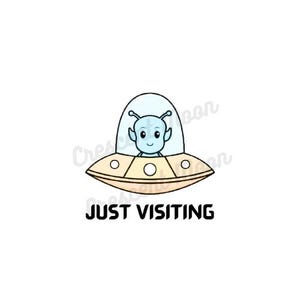 Alien UFO Decal Sticker Laptop Stickers Custom Gifts Space Themed Decor Water bottle Stickers Space Funny Stickers