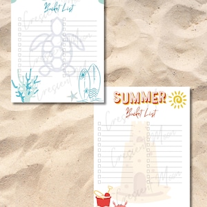 Editable Summer Bucket List Printable: Kids Vacation Activities (PDF)