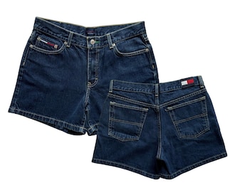 Tommy Hilfiger shorts sz 11 - 33" waist Women's Vintage mid rise shorts dark blue wash - Eco-friendly vintage clothing shop