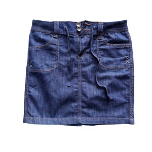 Denim skirt sz 4 Faded Glory 00's Front & Back pockets - NWOT - Women's Vintage Clothing Shop