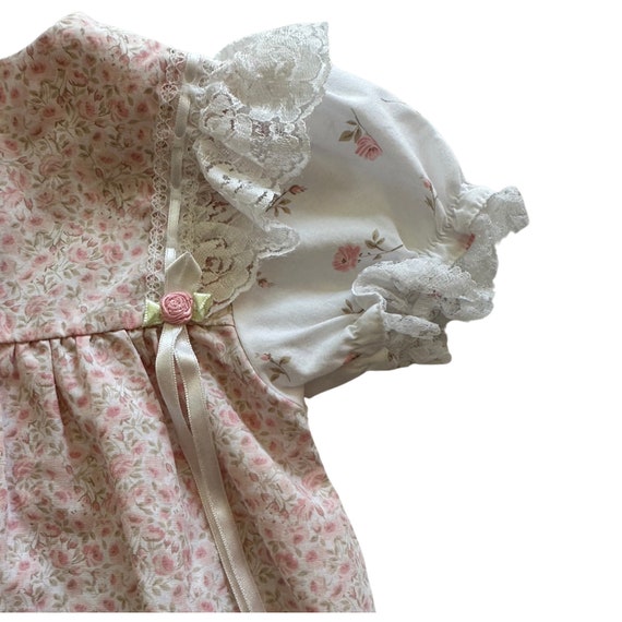 Baby clothes 6/9 mo Pink floral dress w/diaper co… - image 5