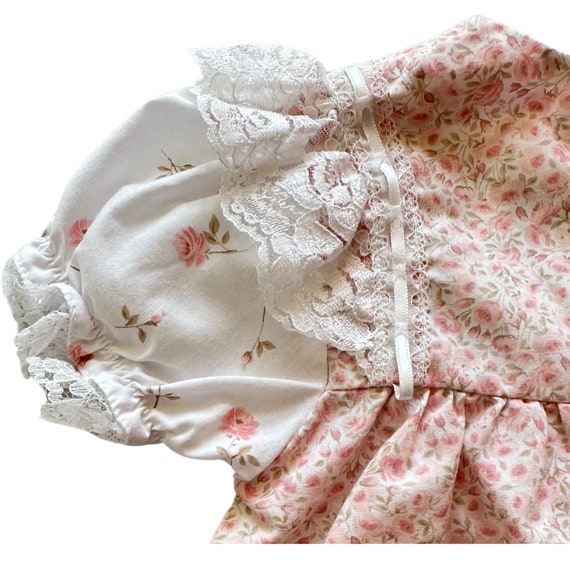 Baby clothes 6/9 mo Pink floral dress w/diaper co… - image 7