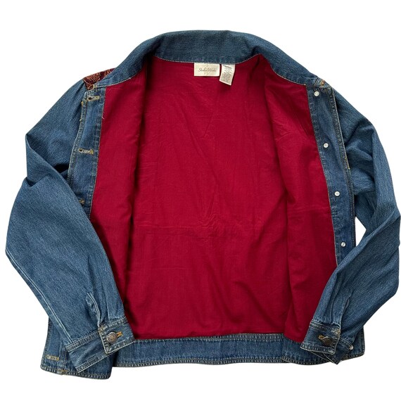 Red velvet jean jacket hot sale