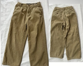 Boys Beige corduroy Pants sz 7 - Adjustable waist All cotton corduroy dress pants Children's size 7 - 90's Children' Place vintage Kids