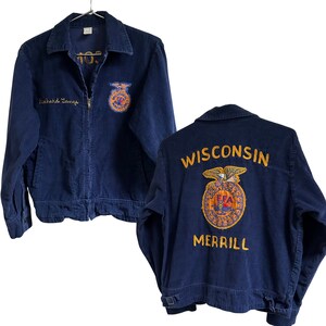 FFA Jacket - 70s/80s - Size 40 - Wisconsin Merrill Large & Small 