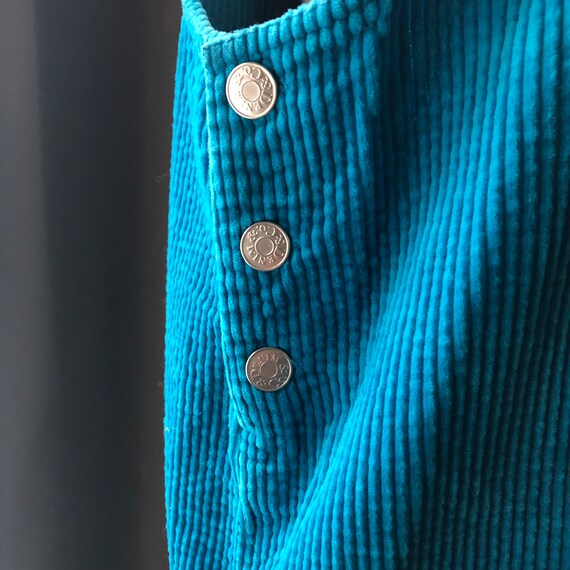 Corduroy Dress Vintage Denim & Co. Turquoise Cord… - image 4