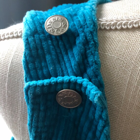 Corduroy Dress Vintage Denim & Co. Turquoise Cord… - image 5